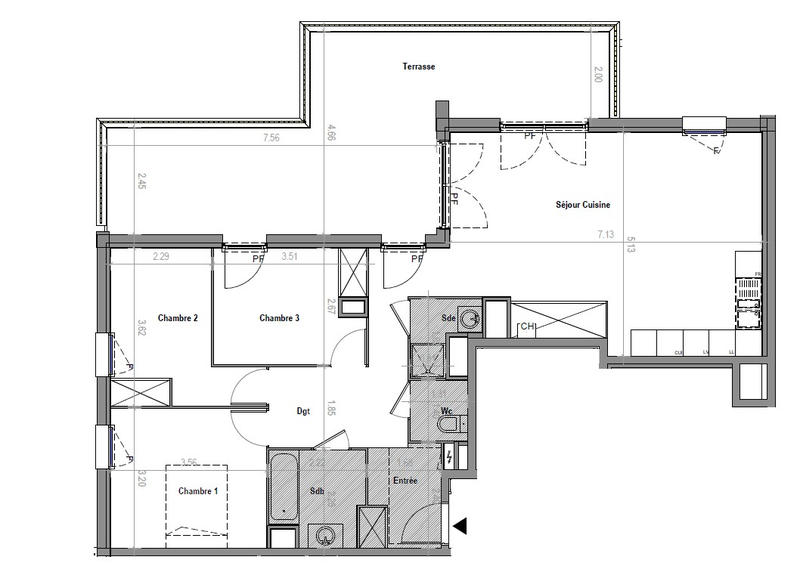 Appartement - 86 m² - 4 pièces