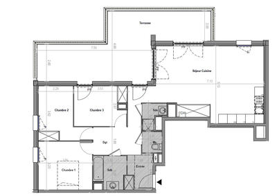 Appartement - 86 m² - 4 pièces