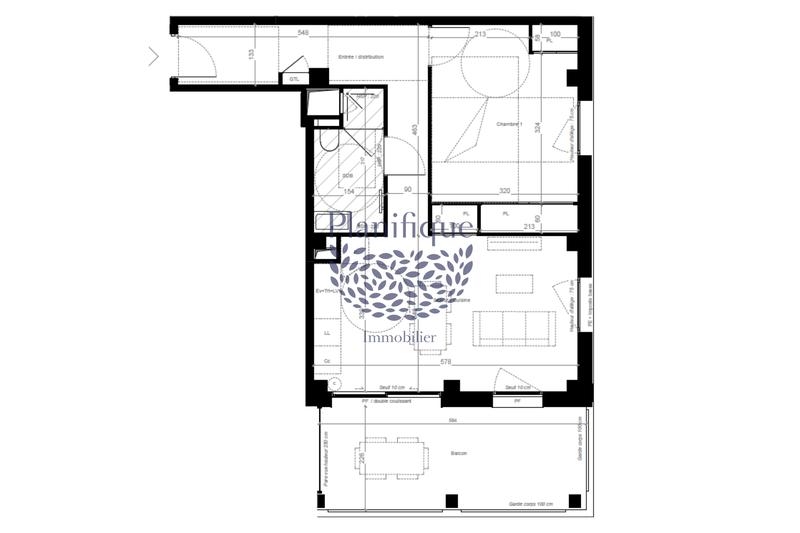 Appartement - 48 m² - 1 pièce