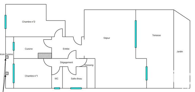 Appartement - 80 m² - 4 pièces