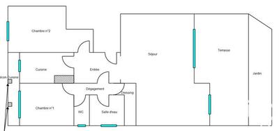 Appartement - 80 m² - 4 pièces