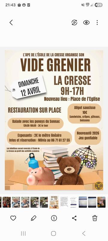 Vide grenier la cresse - 10kms de millau