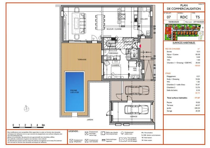 Maison - 171 m² - 6 pièces