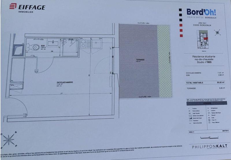 Appartement - 21 m² - 1 pièce