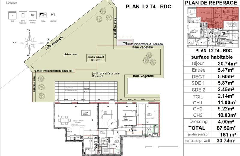Appartement - 87 m² - 4 pièces