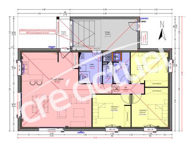 Maison - 94 m² - 4 pièces