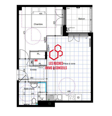 Appartement - 50 m² - 2 pièces