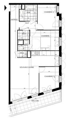 Appartement - 83 m² - 4 pièces