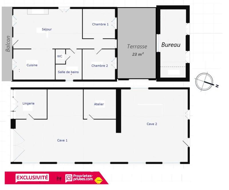 Maison - 90 m² - 5 pièces