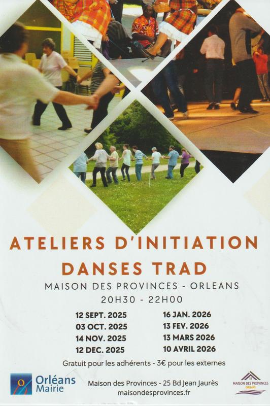 Ateliers d’initiation danses Trad – Maison des Provinces Orléans