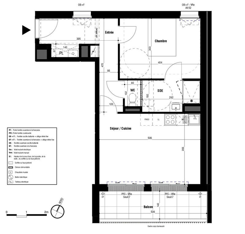 Appartement - 45 m² - 2 pièces