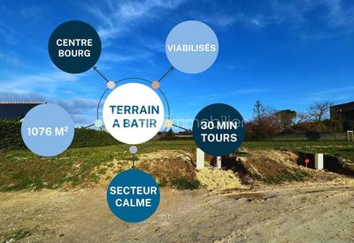 Terrain constructible - 1 076 m²
