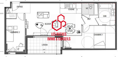 Appartement - 66 m² - 3 pièces