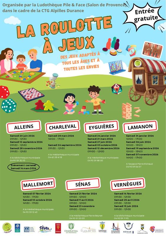 La Roulotte à jeux à Vernègues