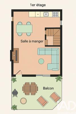 Maison de village - 94 m² - 4 pièces