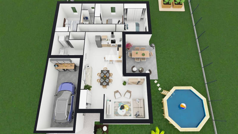 Maison - 96 m² - 4 pièces