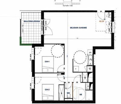 Appartement - 73 m² - 3 pièces