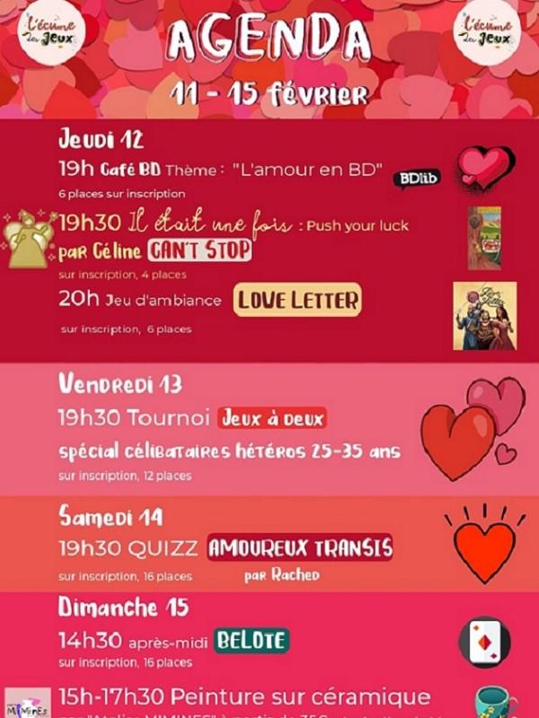 Saint-Valentin à l'écume des jeux