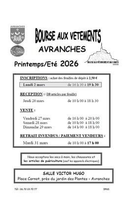 Bourse aux vêtements printemps-été 2026