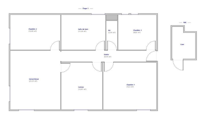 Appartement - 92 m² - 4 pièces