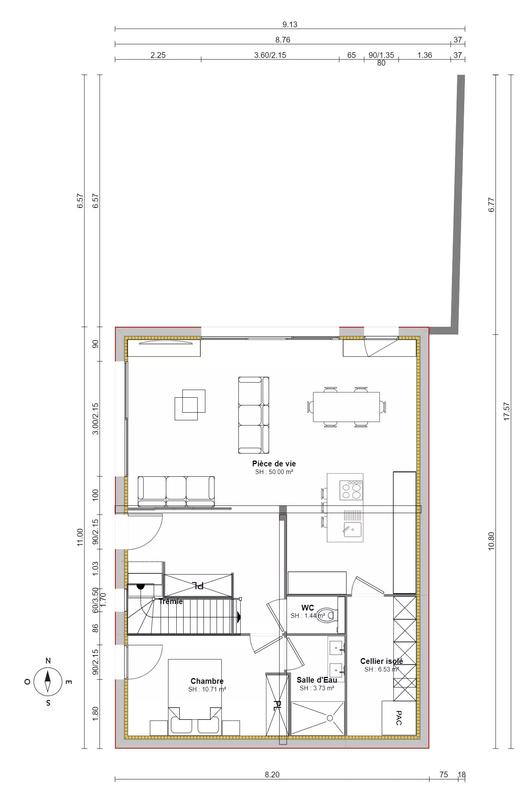 Maison - 90 m² - 4 pièces