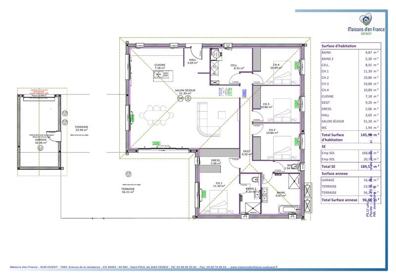 Maison - 145 m² - 5 pièces