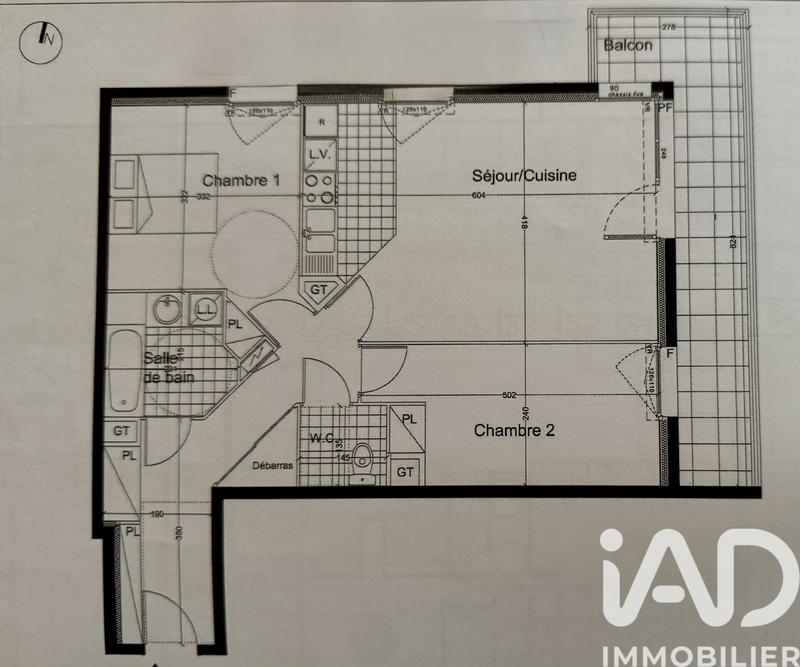 Appartement - 64 m² - 3 pièces