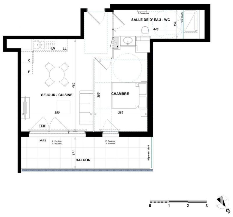 Appartement - 40 m² - 2 pièces