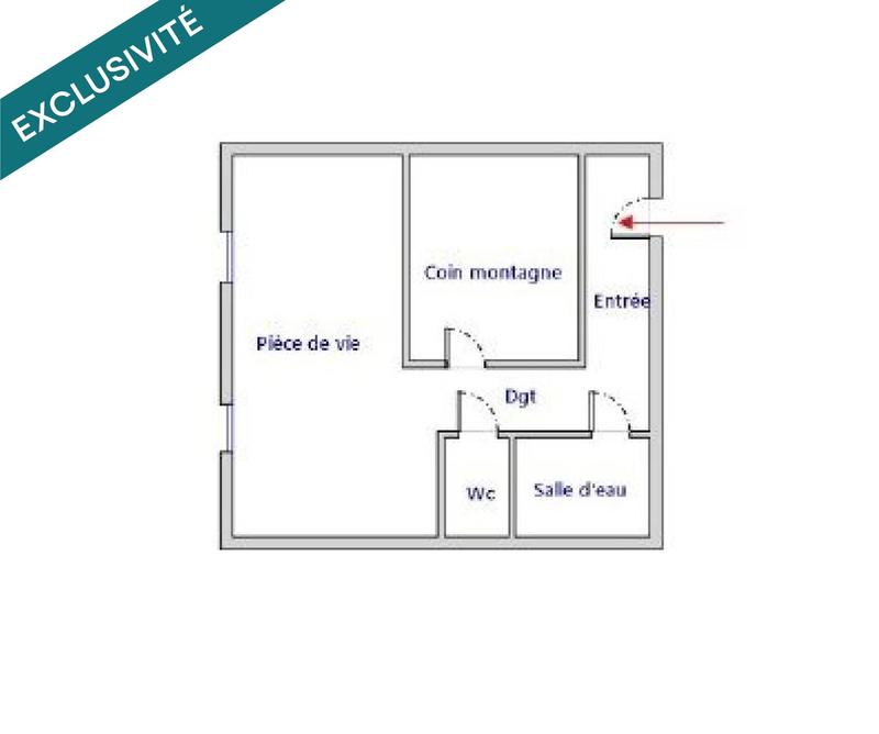 Appartement - 27 m² - 2 pièces