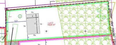 Terrain constructible - 1 428 m²