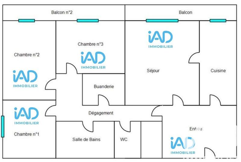 Appartement - 79 m² - 4 pièces