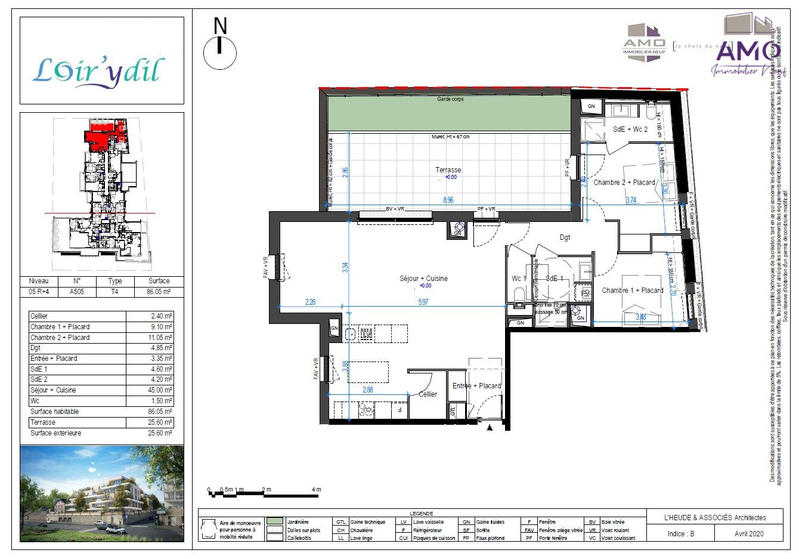 Appartement - 87 m² - 4 pièces