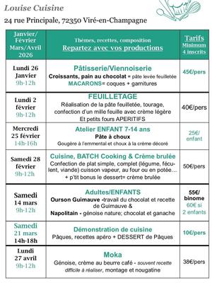 Cours de Cuisine : Atelier Enfants 7-14 ans