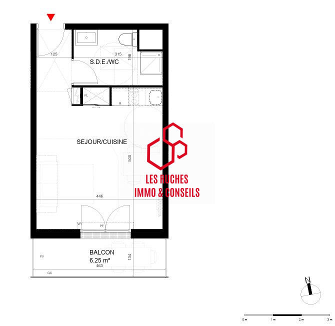 Appartement - 30 m² - 1 pièce