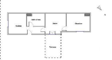 Appartement - 24 m² - 2 pièces