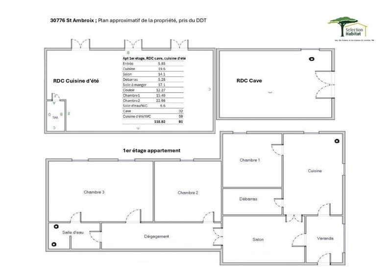Appartement - 113 m² - 4 pièces