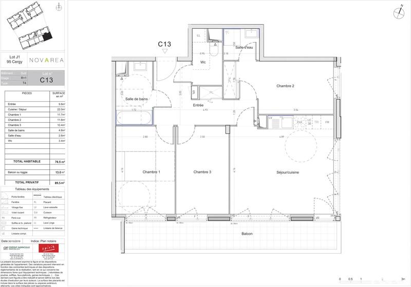 Appartement - 77 m² - 4 pièces