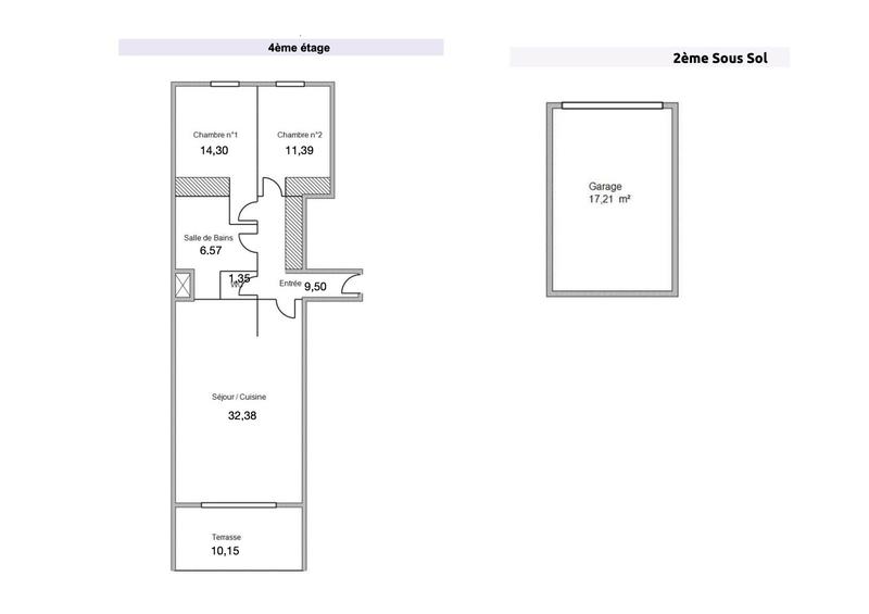 Appartement - 75 m² - 3 pièces