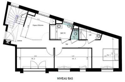 Appartement - 104 m² - 4 pièces