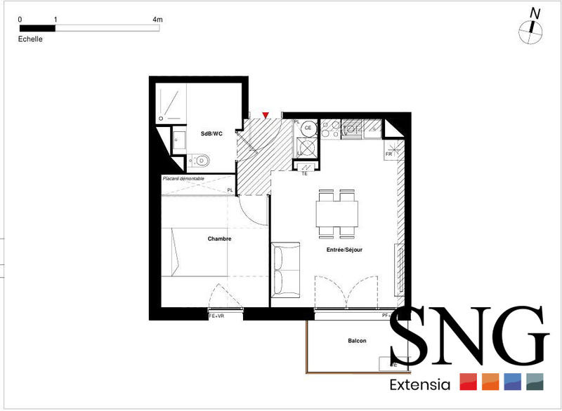 Appartement - 39 m² - 2 pièces