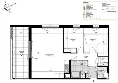 Appartement - 69 m² - 3 pièces