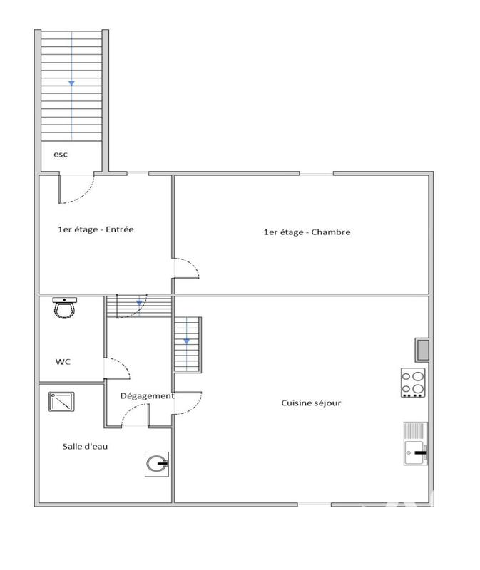 Appartement - 51 m² - 3 pièces