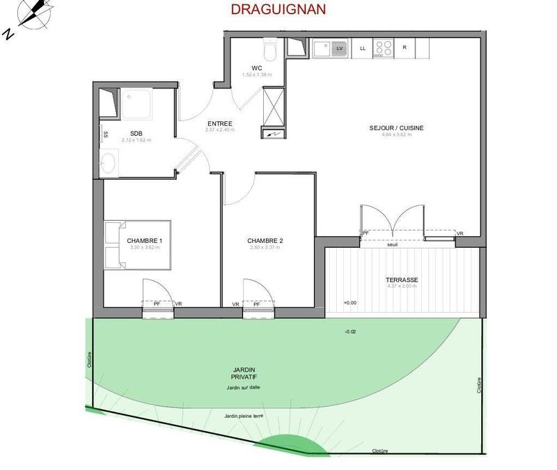 Appartement - 65 m² - 3 pièces