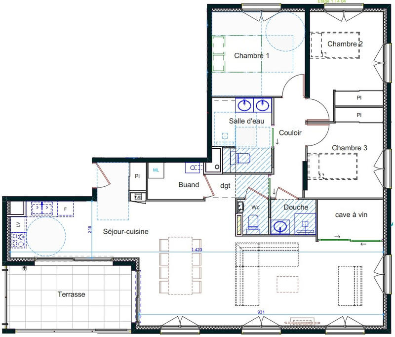Appartement - 103 m² - 4 pièces
