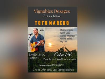 Soirée latine avec Toto Naredo