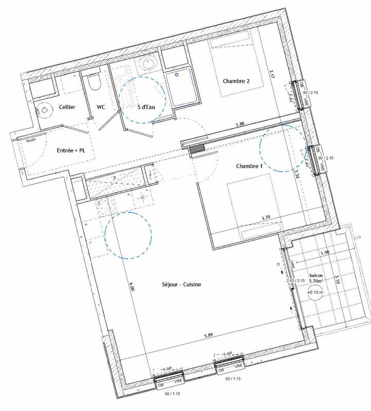 Appartement - 71 m² - 3 pièces