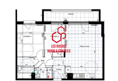 Appartement - 84 m² - 3 pièces