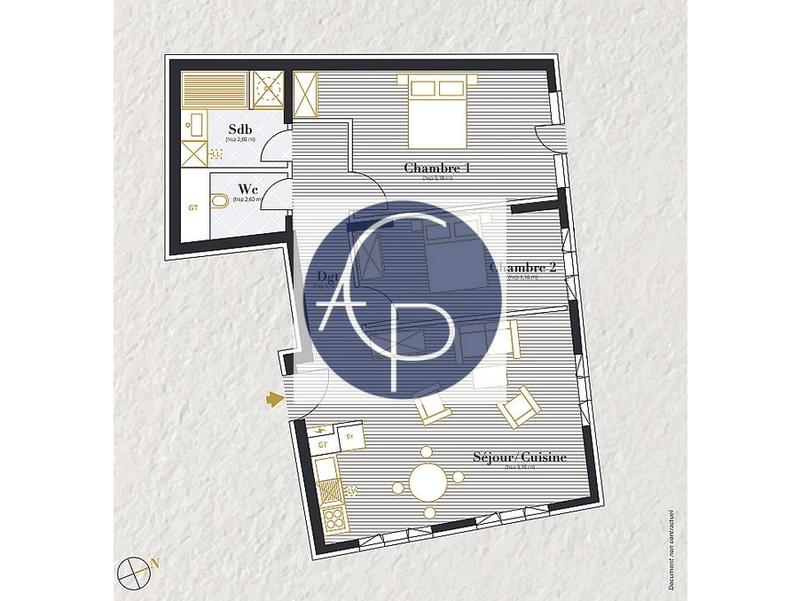 Appartement - 62 m² - 3 pièces