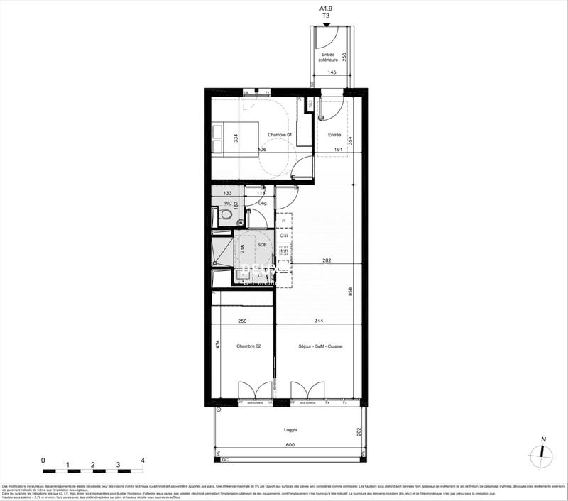Appartement - 69 m² - 3 pièces
