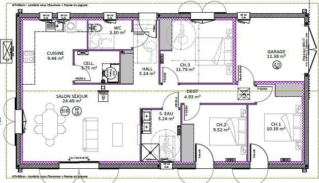 Maison - 88 m² - 4 pièces